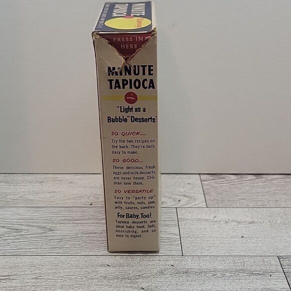 Minute Tapioca Vintage Advertising Box Decor Farmhouse Rustic Kitchen - Picture 4 of 8